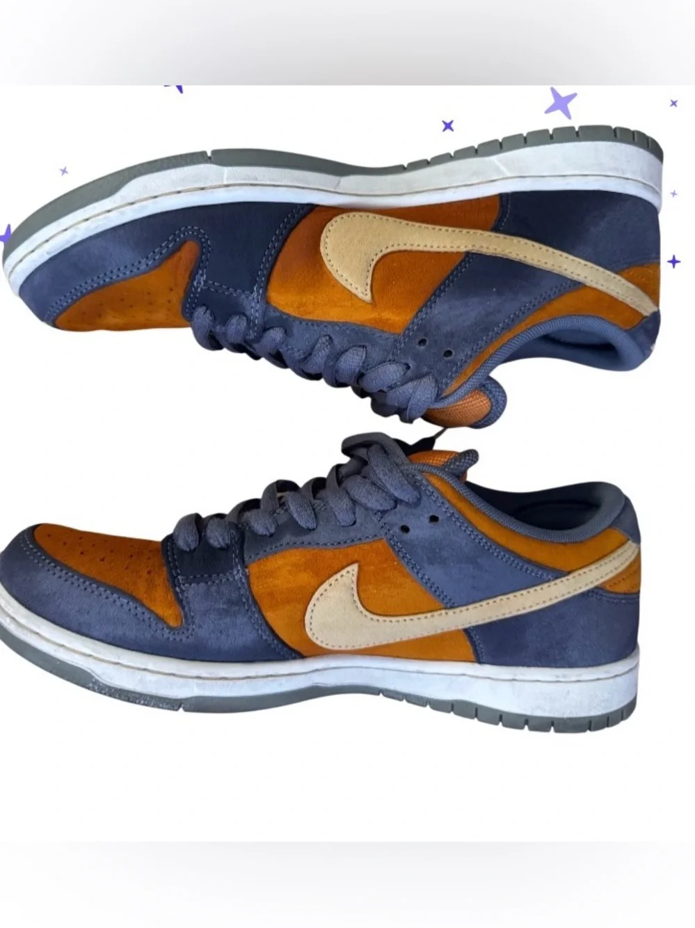 Nike SB Dunks Low Pro in rare Light Carbon Monarch HF3063-002 Men’s 10.5